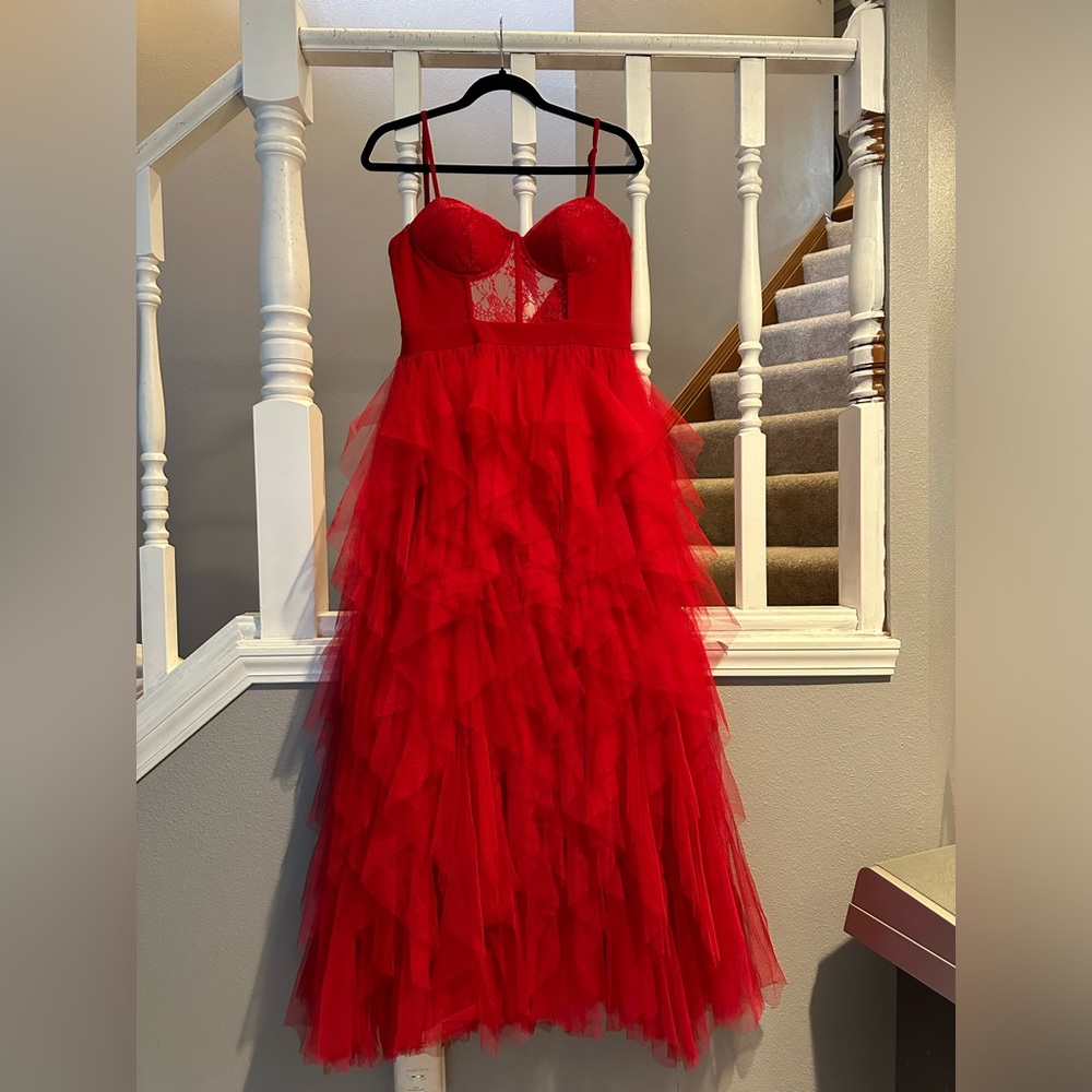 windsor red prom dress size 6- worn once